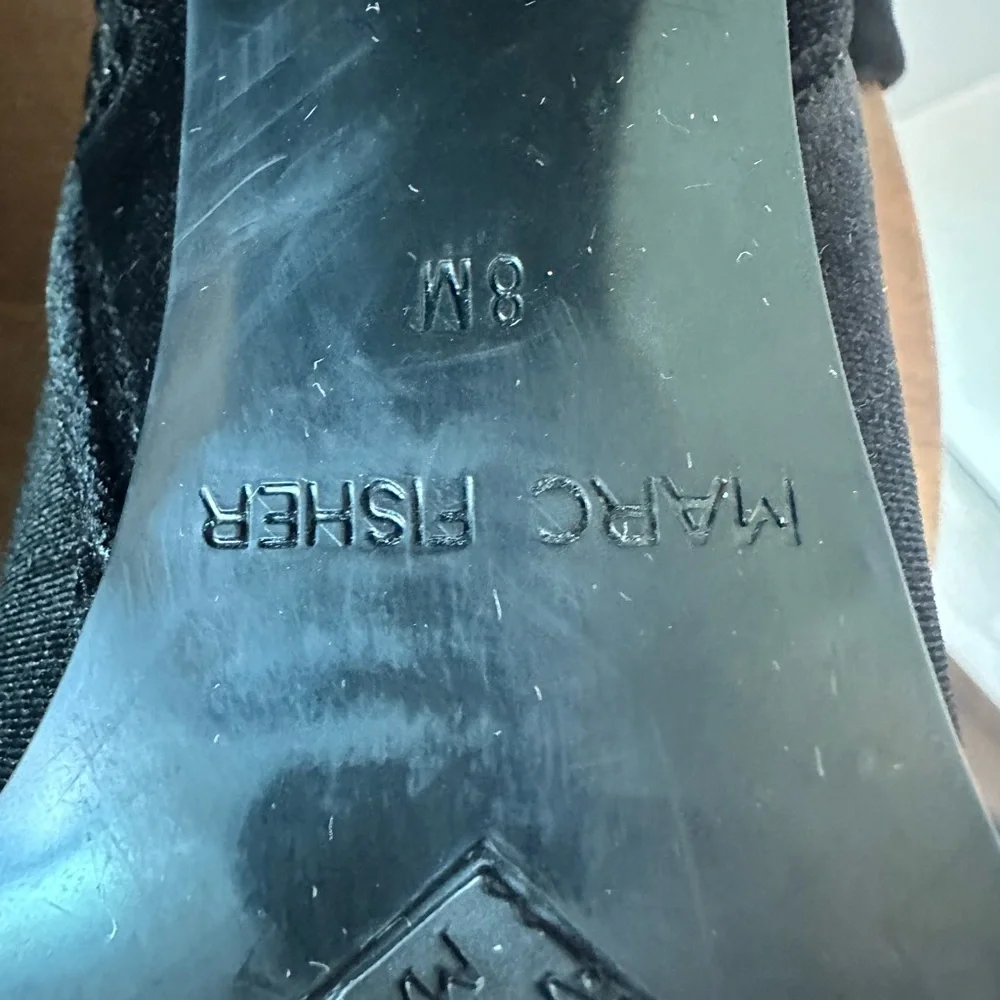 Marc Fisher Black Over-the-Knee Suede Block Heel Boots – Size 8 - Picture 9 of 9